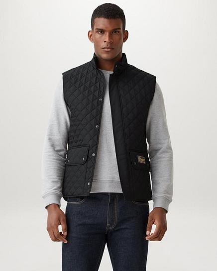 Gilet Belstaff Homme Waistcoat Noir Nylon France OY7521349